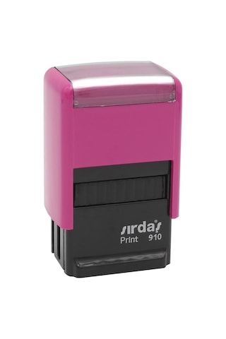 Sırdaş İsim Ünvan Kaşesi 910 Pembe Makina - Mavi Mürekkep