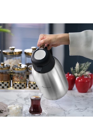 Penguen 2.5 Litre Çift Katlı Çelik Termos Çay Termosu 1250xs