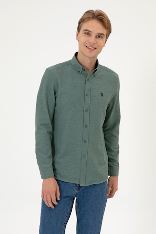 U.s. Polo Assn. Erkek Koyu Yeşil Gömlek Basic 50316723-vr079 Koyu Yesıl