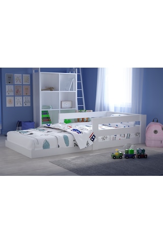 Tuliplife Montessori Karyola Beyaz 90x190 Yatak Uyumlu TLP118M
