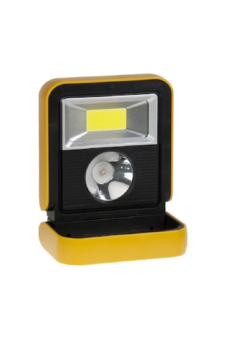 Pilli 2 Farklı Modlu El Feneri ve Işıldak Modu 360 derece Dönen T Siyah