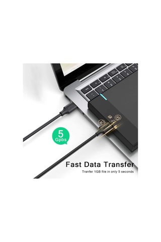 Qgeem QG-CVQ19 USB 3.0 Laptop Adaptörü Veri Kablosu 1.8 Metre