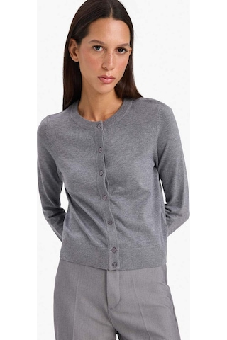 Defacto Regular Fit Bisiklet Yaka Hırka D6282ax25augr456 Gri