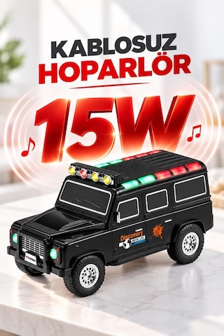 Torima Bluetooth Hoparlör Araba Tasarımlı Tws 15w Usb Speaker D95 Siyah
