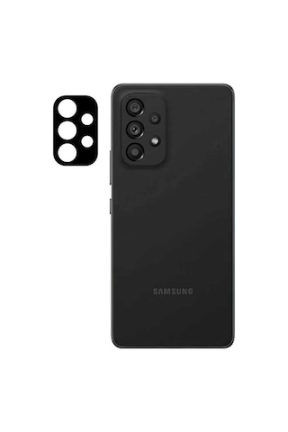 Galaxy A53 5G Zore 3D Kamera Camı Koruyucu Siyah