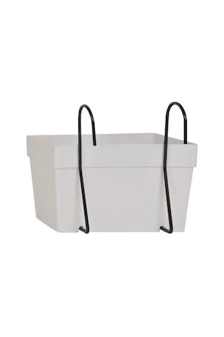 Omnipazar So-yb01a Askılı Yalı Balkon Saksı 6.5 Lt Kirli Beyaz 3 Adet