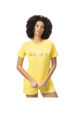 United Colors Of Benetton Kadın T-shirt Ben.w20360 Sarı