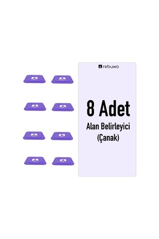 Alan Belirleyici Çanak Antrenman Çanağı 8 Adet Mor