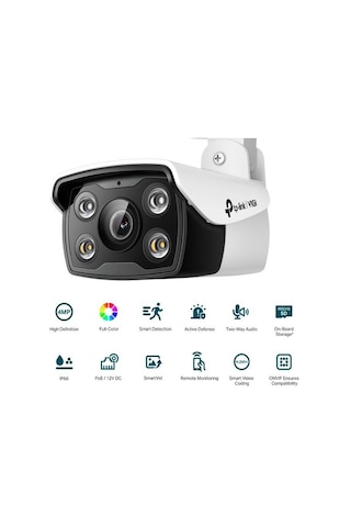 Tp-link Vıgı C340 2,8mm 4mp Full-color Bullet Ip Kamera / H.265+, Poe/dc, Ip67, Dahili Mikrofon Ve Hoparlör, Sd, Led