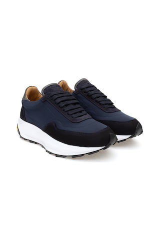Cacharel Lacivert %100 Deri Vibram Taban Sneaker Ayakkabı