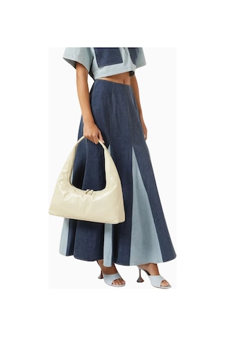 Marge Sherwood Large Hobo Omuz Çantası, Beyaz Deri İle Minimalist Günlük Şıklık
