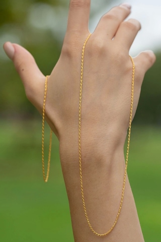 Çgk Çiğdem Gürel Kuyumculuk 14 Ayar Halat Altın Bileklik Çok Renkli