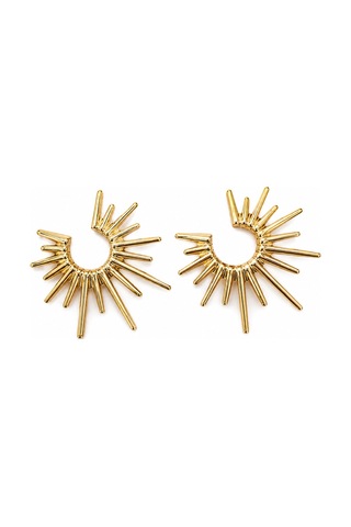 Aura Collection Liora Gold Çelik Güneş Küpe Altın Altın