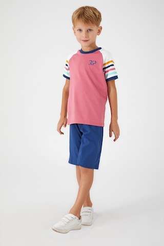 Rolypoly Section Patterned Pembe Erkek Çocuk Bermuda Takım 5274-33136 Pembe