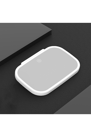 Sones Led Işıklı Araba Güneşlik Makyaj Aynası Beyaz