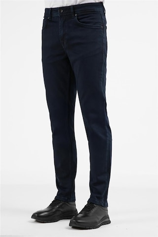 İmza Lacivert Gabardin 5 Cep Düz Paça Casual Slim Fit Pamuklu Denim Pantolon 1023255165 Lacivert