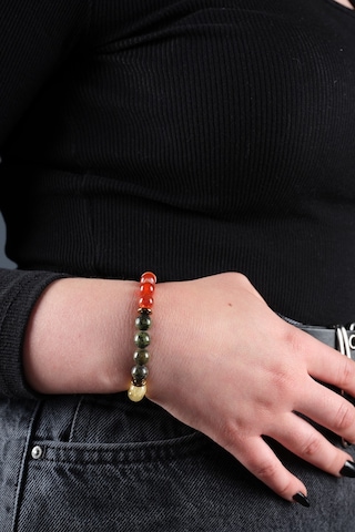 Ssilhoutte Doğaltaş Sertifikalı Koç Burcu Doğal Taş Kadın&erkek Bileklik Sitrin,jasper,ametist,kantaşı,akuamarin,akik Çok Renkli