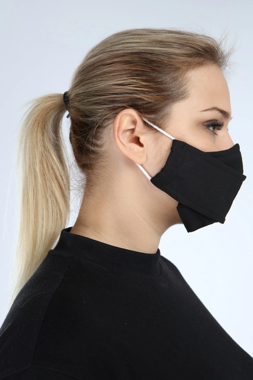 Piano Luce Pianoluce Yıkanabilir 3 Katlı Pamuklu Maske Siyah P10002
