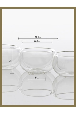 Ozglass Bambu Kapaklı Demleme Çaydanlık, Stand Ve 4 Kupa 219530062 Beyaz