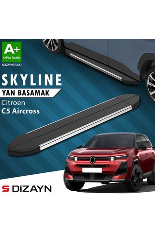 S-dizayn Citroen E-c5 Aircross Elektrikli Skyline Krom Yan Basamak 193 Cm 2024 Üzeri A+ Kalite
