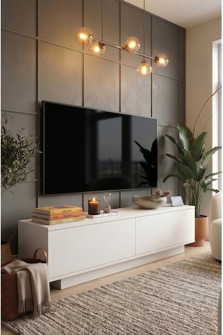 Yurudesign Fonda Tv Ünitesi Sehpası Beyaz FN1-W