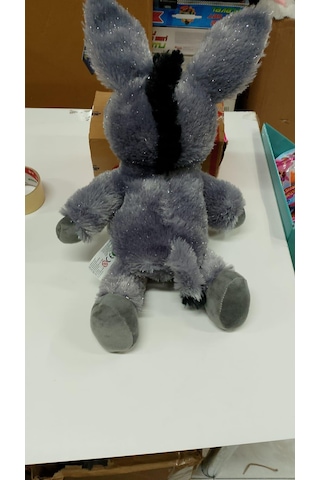 Oyuncak Peluş Simli Sevimli Eşek 50 Cm Pembe