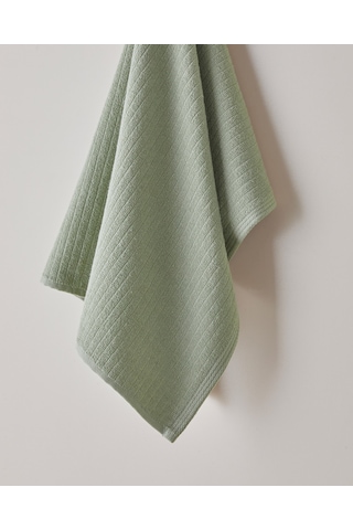 English Home Stripe Pamuk Yüz Havlusu 50x70 Cm Haki Haki