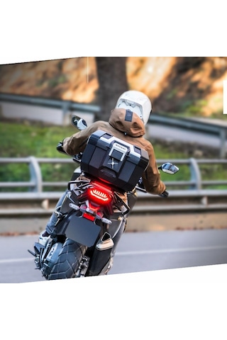 Motosiklet Arka Çanta Shad Terra Alüminyum Motor Tur Çantası 41 Lt Silver Siyah - Gümüş