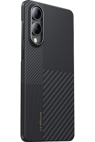 Galaxy Uyumlu S25 Edge Kılıf M-safe Şarj Özellikli Karbon Fiber Benks Montage Armorair Kevlar Kapak Siyah