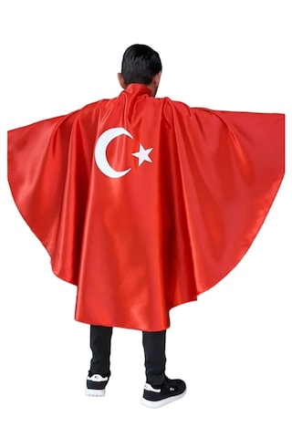 Denbu Tekstil Bayrak Pelerin Gösteri Kostümü 4-14 Yaş-2024 Model Kırmızı Denbu Tekstil Bayrak Pelerin Gösteri Kostümü 4-14 Yaş-2024 Model Kırmızı