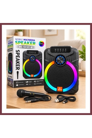 Storeşahin 10" Karaoke Bluetooth Hoparlör Mikrofonlu, Şarjlı, Rgb Shn0720