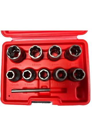 Yama Crmo Yıpranmış Cıvata Ve Somun Sökme Lokma Seti 1/2" 9 Parça