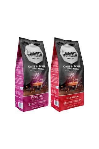 Bialetti Classico Ve Pregiato 2'li Çekirdek Kahve 1kg Çekirdek Kahve