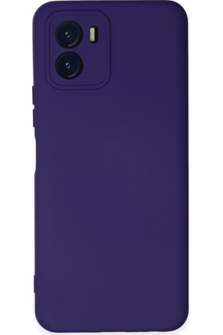 Vivo Y15s İçi Kadife Kaplı Esnek Silikon Kapak Ryc/ Nano Lansman Mor