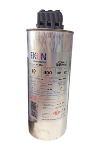 Ekon 20 Kvar Silindir Kondansatör 400V Trifaze