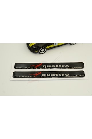 Audi Quattro Gecko Logo 3M 3D Damla Silikon Torpido Ayna Çamurluk