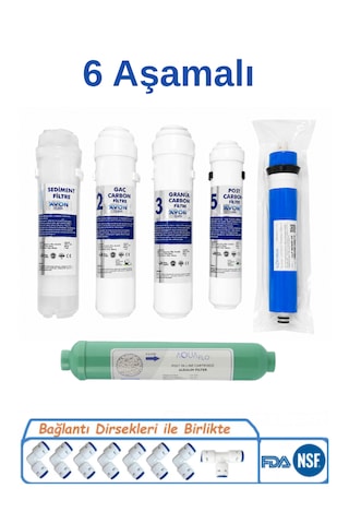 Avon Class 6 Aşamalı Kapalı Kasa Su Arıtma Filtre Seti Vontron Membranlı Sediment, Gac Karbon, Granül Karbon, Post Karbon Ro Membran Filtre Seti