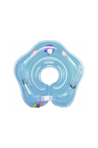 Maiyame Bebek Yüzme Halkası - Pvc Malzeme, Ayarlanabilir, Çift Tutacaklı, 1-18 Aylık Bebekler İçin, Taşınabilir Ve Pratik. Mavi