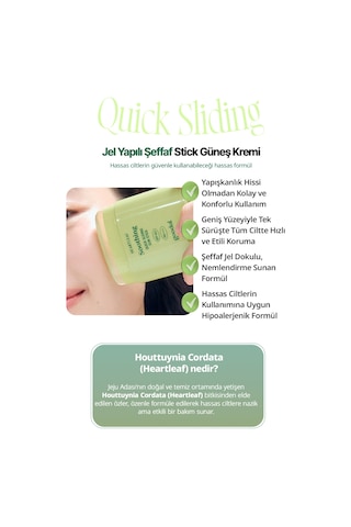 Jel Yapılı Şeffaf Stik Güneş Kremi Goodal Heartleaf Soothing Quick Sliding Sun Stick Spf 50+ Pa++++