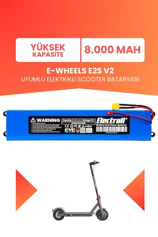 E-wheels E2s V2 Uyumlu Batarya Yüksek Kapasite 36v 8000mah Pil