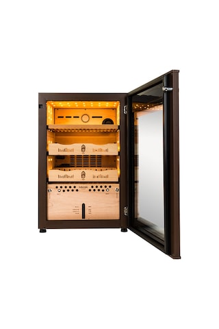 Lubinski Kahverengi Parmak İzi Kilitli Elektronik Puro Dolabı Ra-779 Lb-038