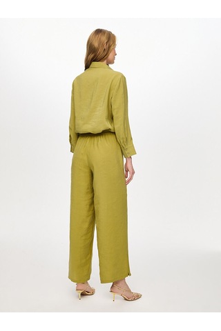 Faik Sönmez Arka Beli Lastikli Yanı Yırtmaçlı Modallı Wıdeleg Fit Pantolon W27pnt005 Uw27pnt005196 Matcha