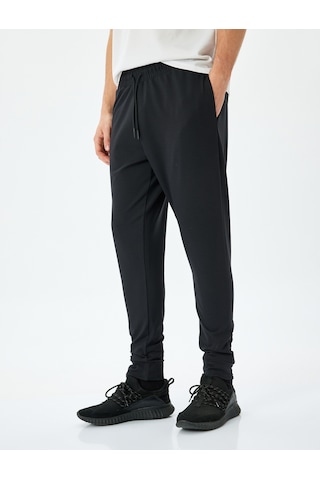 Koton Beli Bağcıklı Cep Detaylı Jogger Spor Eşofman Altı Siyah 5sam40041nk Siyah