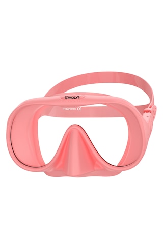 Molys M1 Dalış Maskesi + Antı Fog Buğu Önleyici Film Pembe