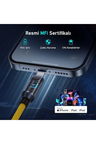 Aohi The Future Silky 2,6m 480mbps 240w Pd 3.1 Mfı Lisanslı Süper Hızlı Şarj/data Kablo, Youth 140w