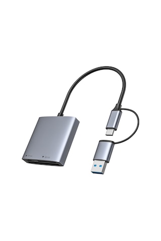 Juo MT03345 Usb 3.2 Ve Type-c 3'ü 1 Arada Sd / Cf / Tf Micro Sd Hafıza Kart Okuyucu
