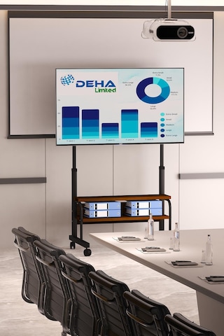 Frenli Tekerlekli Yükseklik Ayarlı Tv Duvar Paneli Tv Standı Konsol Hareketli Televizyon Ünitesi Siyah - Ceviz