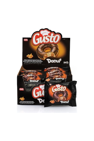 Gusto Donut Karamelli Kek 35 Gr. 24 Adet (1 Kutu)