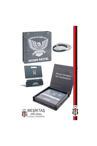 Beşiktaş 2'li Silikon Yetişkin Bileklik Kişiye Özel Kutu 001