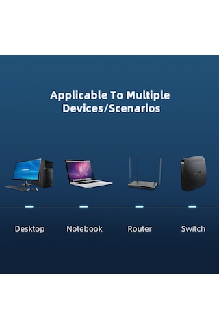 Essager CAT6 RJ45 Ağ LAN Ethernet Kablosu 0.5 Metre  - Yuvarlak Tel Flat Wire